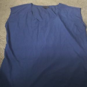 Navy blue cap sleeves blouse